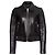 Jaqueta de couro acolchoada Philipp Plein Preto