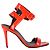 Giuseppe Zanotti High Ankle Strap Sandalen mit roten Lacklederabsätzen
