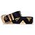 Cinturón de cuero Gianni Versace con aplicaciones de triángulo dorado Negro