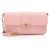 Borsa a spalla MCM Visetos in pelle di vitello logo Mode Travia piccola Rosa