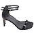 Stuart Weitzman Absatzsandalen mit Knöchelriemen aus schwarzem Leder