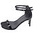 Stuart Weitzman Absatzsandalen mit Knöchelriemen aus schwarzem Leder - Ansicht 4