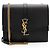 Saint Laurent Schultertasche Sulpice Medium aus Kalbsleder mit Monogramm Schwarz
