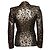 Blazer in jacquard tessuto Balmain in nero e oro - vista 2