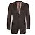 Brauner Ripp-Wollblazer von Giorgio Armani