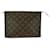 Louis Vuitton Monogram Poche Toilette Clutch Brown Cloth  ref.2622215
