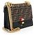 Borsa a Spalla Fendi Kan I Small in Pelle di Vitello Embossata FF Nero - vista 2