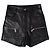 Bermuda de couro com studs Philipp Plein Preto