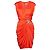 Vestido drapeado naranja Blumarine
