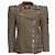 Bikerjacke in Armeegrün von Balmain