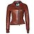 Blumarine Leder Bikerjacke Braun