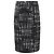 Falda lápiz midi de tweed negro de Michael Kors