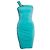 Vestido asimétrico turquesa Blumarine Verde