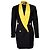 Maxi blazer Gianni Versace Couture com colar amarelo Preto
