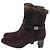 Stivaletti con tacco a blocco foderati in pelliccia in suede marrone Stuart Weitzman Porpora - vista 4