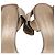 Stuart Weitzman Ankle Strap Block-Heel Sandals in Metallic Gold Leather Golden - view 9