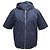 Giacca con cappuccio a maniche corte con zip Hermès in poliamide blu navy