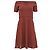 Abito Off-Shoulder Lottie in Viscosa Borgogna di Sandro Rosso Bordò