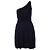 Schwarzes, drapiertes Ein-Schulter-Kleid von Pinko
