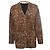 Leopardenmuster Lame-Wollcardigan von Saint Laurent Braun