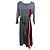 Autre Marque Vestido de Docking con Bustier de Pliegues de Panel ELENDEEK Castaño Roja