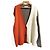 Autre Marque Cárdigan de punto Umeda de WRAPINKNOT Castaño Blanco Naranja