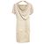 Vestido de Lino 100% Max Mara Drape Beige - vista 3