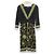Autre Marque Vestido con estampado de flores VIVIENNE TAM Negro Verde