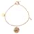Bracelet charm Hermès Ex Libris PM en or rose 18K avec diamants  - vue 1