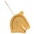 Spilla a forma di cavallo placcata in oro Hermès D'oro - vista 4
