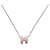 Collier en métal Hermès Mini Pop Ash H Argenté Rose  - vue 1