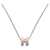 Collier en métal Hermès Mini Pop Ash H Argenté Rose  - vue 2