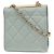 Chanel Trendy CC Clutch mit Kette aus gestepptem Lammleder klein Blau - Ansicht 2