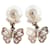 Orecchini a pendente a forma di farfalla Chanel Coco Mark D'oro - vista 3
