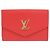 Rotes Leder-Trifold-Portemonnaie von Louis Vuitton