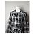 Vintage Courreges Trenchcoat schwarz-weiß kariert 36/S - Ansicht 12