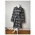 Vintage Courreges Trenchcoat schwarz-weiß kariert 36/S - Ansicht 9