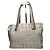 Vintage Chanel Monogramm Canvas Leder Tote Bag Beige Braun