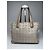 Vintage Chanel Monogramm Canvas Leder Tote Bag Beige Braun - Ansicht 2
