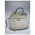 Vintage Chanel Monogramm Canvas Leder Tote Bag Beige Braun - Ansicht 3