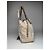 Vintage Chanel Monogramm Canvas Leder Tote Bag Beige Braun - Ansicht 7