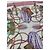 Céline Sciarpa Vintage Celine Grigio Bianco Rosa Multicolore - view 9