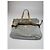Triomphe Céline Vintage Celine Monogram Handtasche Beige Blau Weiß - Ansicht 3