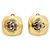 Chanel Orecchini a clip quadrati CC D'oro