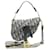 Dior Oblique Jacquard Mini Saddle Bag Bandouliere Navy blue Leather  ref.2623694