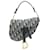 Dior Oblique Jacquard Mini Saddle Bag Navy blue Leather  ref.2623695