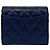 Cartera tri-fold de cuero caviar Matelassé Coco de Chanel Azul marino - vista 2