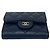 Cartera tri-fold de cuero caviar Matelassé Coco de Chanel Azul marino - vista 6
