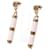 Boucles d'oreilles Charnière Hermès en or et cuir Swift  - vue 1