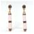 Boucles d'oreilles Charnière Hermès en or et cuir Swift  - vue 2